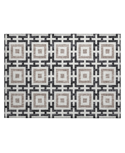 D Style Robbey Washable Rby1 1'8" X 2'6" Area Rug In Black
