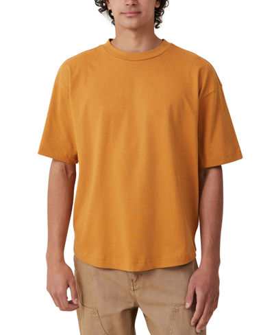 Cotton On Men's Box Fit Scooped Hem T-shirt In Buckskin Gold