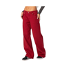 Edikted Roman Slouchy Low Rise Wide Leg Jeans In Burgundy