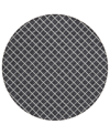 D Style York Washable Yo1 4' X 4' Round Area Rug In Black