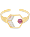 NECTAR NECTAR NEW YORK 18K GOLD-PLATED MIXED GEMSTONE CUFF BRACELET