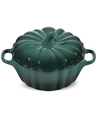 Le Creuset Stoneware Figural 12-oz. Pumpkin Petite Cocotte In Persimmon