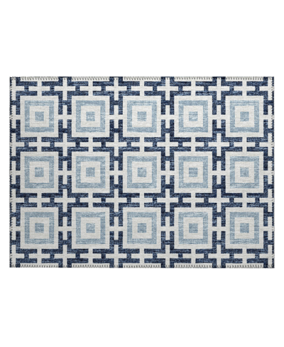D Style Robbey Washable Rby1 1'8" X 2'6" Area Rug In Navy