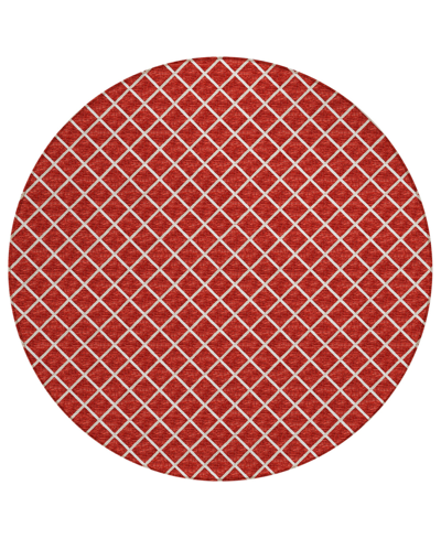 D Style Victory Washable Vcy1 4' X 4' Round Area Rug In Red