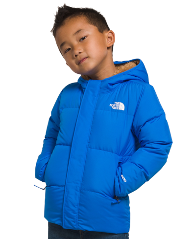 The North Face Unisex Reversible Mount Chimbo Full Zip Hooded Jacket - Little Kid In Optic Blue
