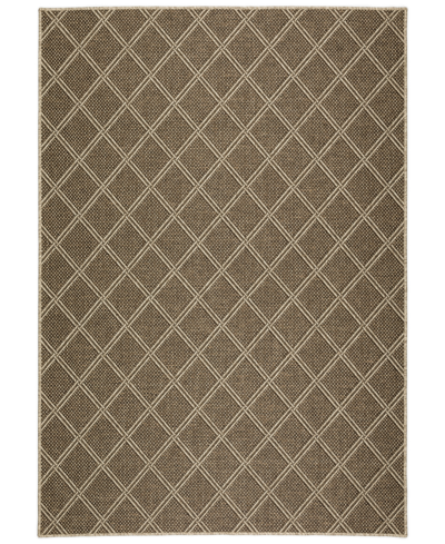 D Style Nusa Outdoor Nsa3 5'1" X 7'5" Area Rug In Chocolate