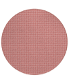 D Style Hinton Hn1 8' X 8' Round Area Rug In Red