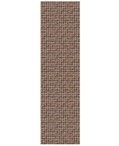 D Style Kendall Washable Kdl1 2'3" X 7'6" Runner Area Rug In Chocolate