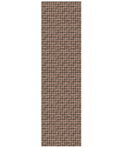 D Style Hinton Hn1 2'3" X 7'6" Runner Area Rug In Chocolate