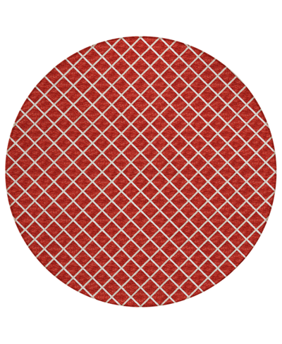 D Style York Yo1 6' X 6' Round Area Rug In Red
