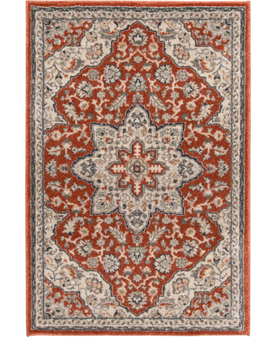 Km Home Poise Pse-7230 3'3" X 5' Area Rug In Paprika