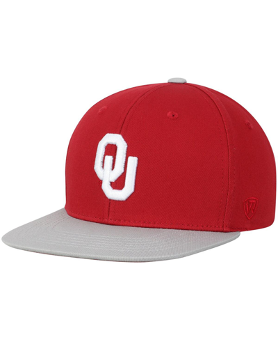 Top Of The World Kids' Big Boys  Crimson Oklahoma Sooners Maverick Snapback Adjustable Hat