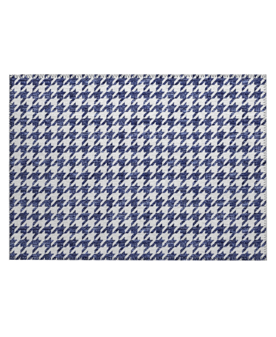 D Style Kendall Washable Kdl1 1'8" X 2'6" Area Rug In Navy