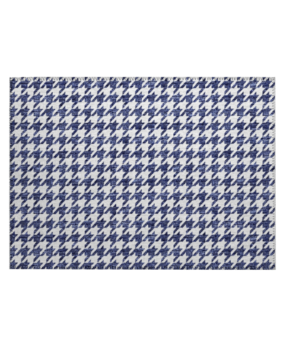 D Style Hinton Hn1 1'8" X 2'6" Area Rug In Navy