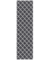 D Style York Yo1 2'3" X 12' Runner Area Rug In Black