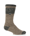 Heat Holders Men's Rook Block Twist Crew Sock In Clay,black