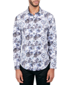 SOCIETY OF THREADS MEN'S REGULAR-FIT NON-IRON PERFORMANCE STRETCH PAISLEY BUTTON-DOWN SHIRT