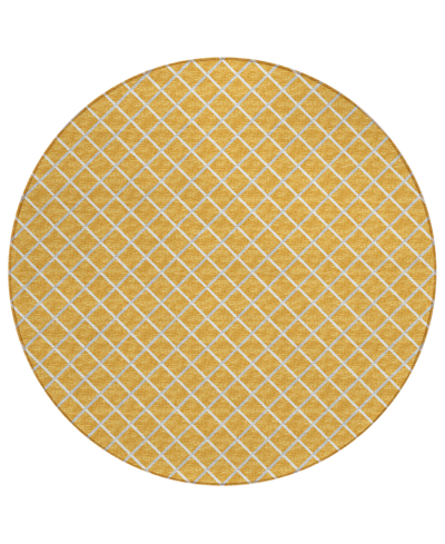 D Style York Yo1 10' X 10' Round Area Rug In Gold