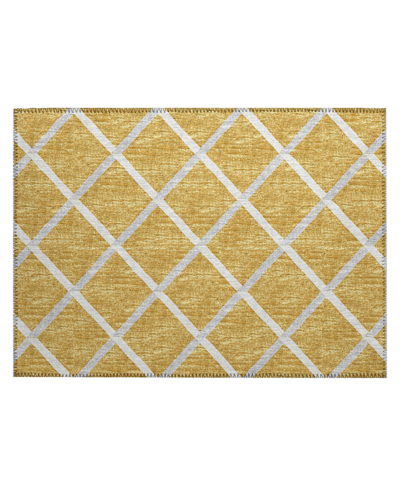 D Style Victory Washable Vcy1 1'8" X 2'6" Area Rug In Gold