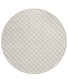 D Style York Yo1 4' X 4' Round Area Rug In Ivory