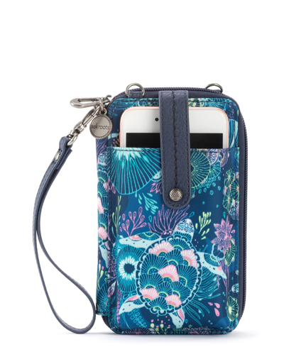 Sakroots Recycled Twill Salinas Convertible Crossbody In Royal Blue Seascape