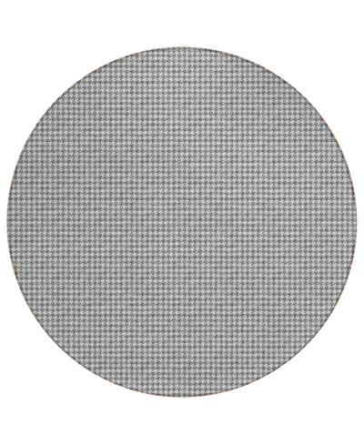 D Style Kendall Washable Kdl1 10' X 10' Round Area Rug In Gray