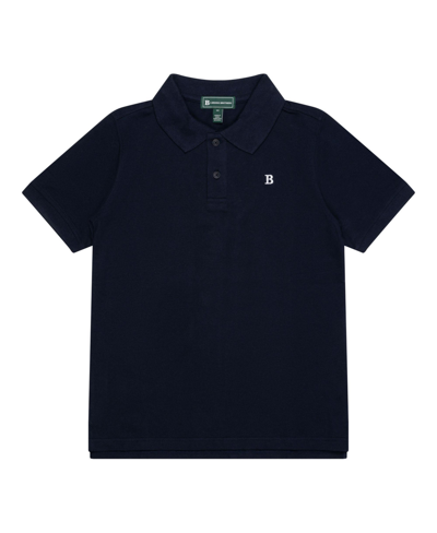 Brooks Brothers Kids' B By  Big Boys Short Sleeve Pique Polo Shirt In Navy