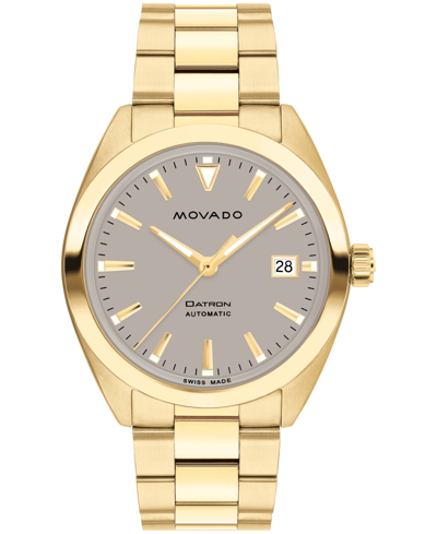 Movado Men's Datron Swiss Auto Ionic Plated Gold Steel Watch 40mm In Gold-tone