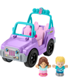 Fisher Price Little People Barbie Beach Cruiser Toy Car With Music 2 Figures For Toddlers In Multi-color
