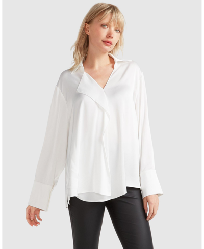 Belle & Bloom Gemini Waterfall Shirt In White