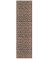 D Style Hinton Hn1 2'3" X 12' Runner Area Rug In Chocolate