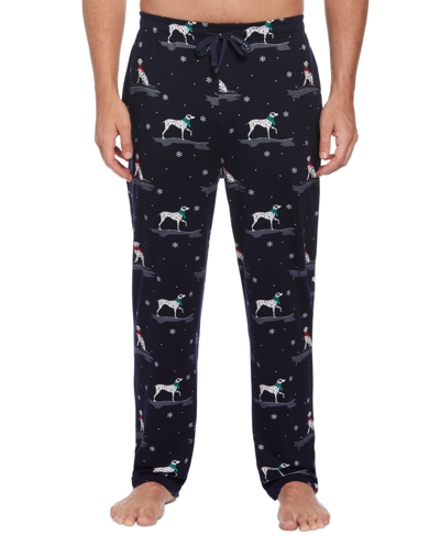 Perry Ellis Portfolio Men's Deluxe Touch Dalmation Pajama Pants In Peacoat