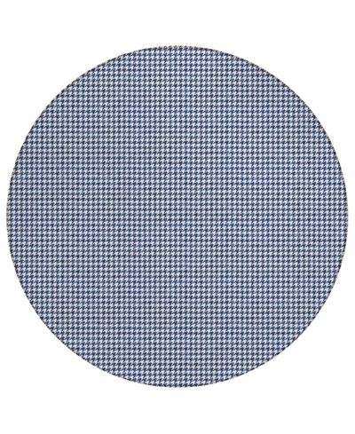 D Style Hinton Hn1 10' X 10' Round Area Rug In Navy