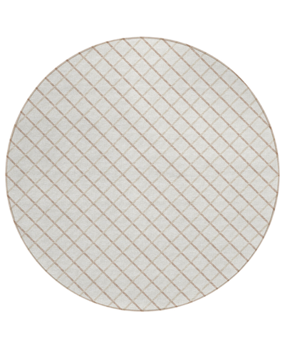 D Style York Yo1 8' X 8' Round Area Rug In Ivory