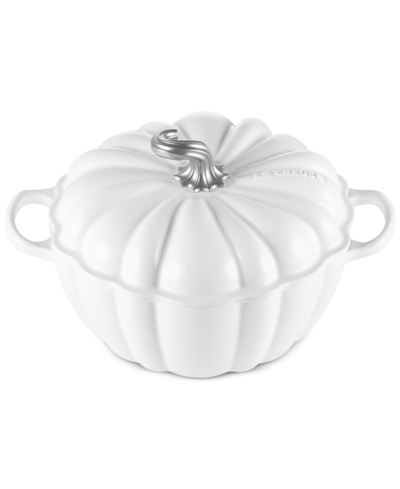 Le Creuset Enameled Cast Iron Signature 4 Qt. Pumpkin Dutch Oven With Lid In White