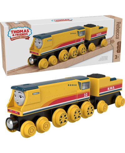 Fisher Price Kids' Thomas And Friends Wooden Railway, Rebecca Engine And Coal-car In Multi-color