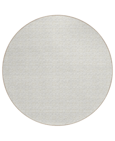 D Style Robbey Washable Rby1 8' X 8' Round Area Rug In Ivory