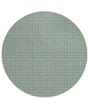 D Style Hinton Hn1 4' X 4' Round Area Rug In Green
