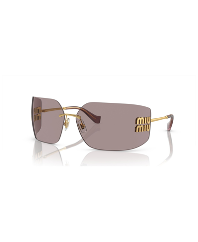 Miu Miu Women's Sunglasses, Mu 54ys In Gold