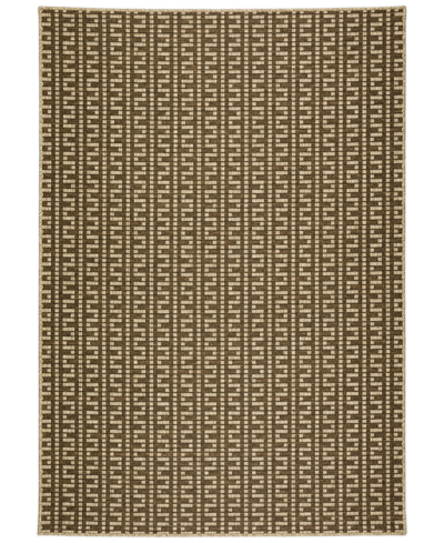 D Style Nusa Outdoor Nsa9 5'1" X 7'5" Area Rug In Chocolate