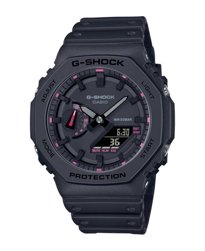 G-shock Men's Two-hand Quartz Analog Digital Black Resin Watch, 45.4mm, Ga2100p-1a