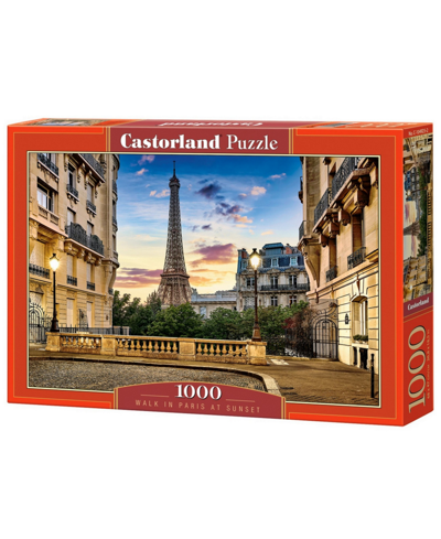 Castorland Walk In Paris At Sunset Jigsaw Puzzle Set, 1000 Piece In Multicolor