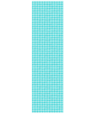 D Style Hinton Hn1 2'3" X 7'6" Runner Area Rug In Aqua