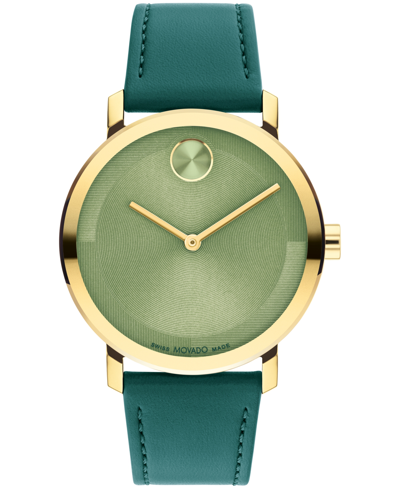 Movado Men's Bold Evolution 2.0 Swiss Quartz Green Leather Watch 40mm