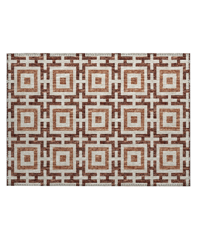 D Style Robbey Washable Rby1 1'8" X 2'6" Area Rug In Paprika