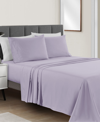 Sunham Microfiber Easy Care Solid 4-pc. Sheet Set, California King In Light Purple