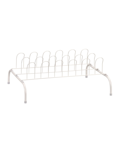 Household Essentials Wire Shoe Rack In White