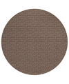 D Style Hinton Hn1 10' X 10' Round Area Rug In Chocolate