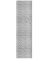 D Style Hinton Hn1 2'3" X 12' Runner Area Rug In Gray