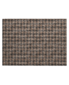 D Style Hinton Hn1 1'8" X 2'6" Area Rug In Chocolate